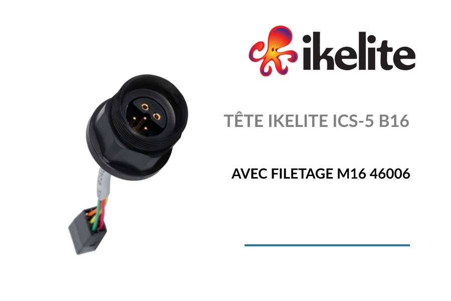 TÊTE IKELITE ICS-5 B16 AVEC FILETAGE M16 46006 - IKELITE